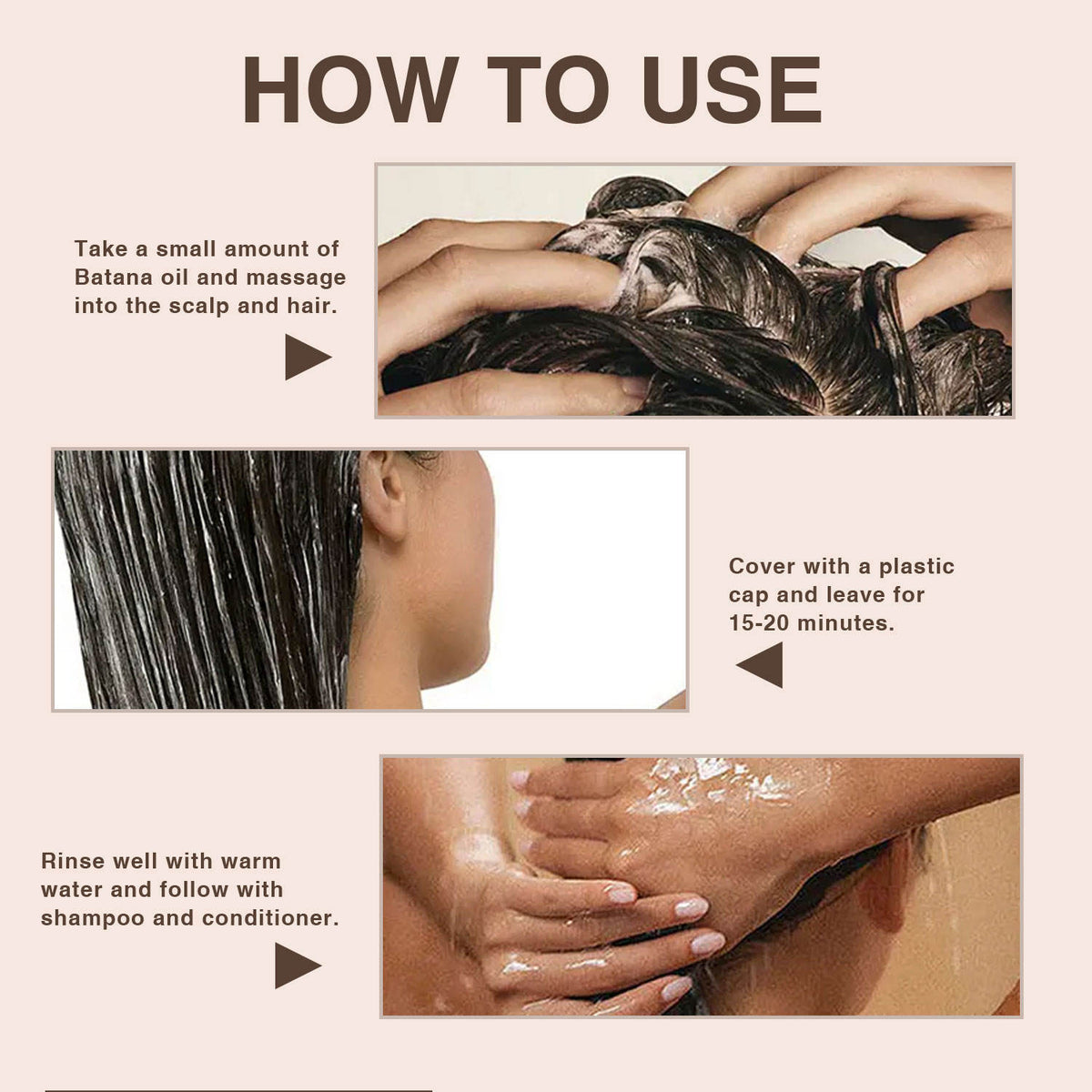 Rich in fatty acids, our raw Honduran Batana Oil Hair Mask deeply nourishes dry, frizzy, damaged & color‑treated hair. Helps smooth split ends, boost shine, leave hair soft & silky. Cruelty‑free, for all hair types.
