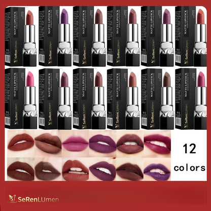 Vegan Matte Lipstick, Long Lasting Non-Drying Lip Stick, Rich Color Pigment, Cruelty-Free Beauty Lip Makeup for Daily & Party