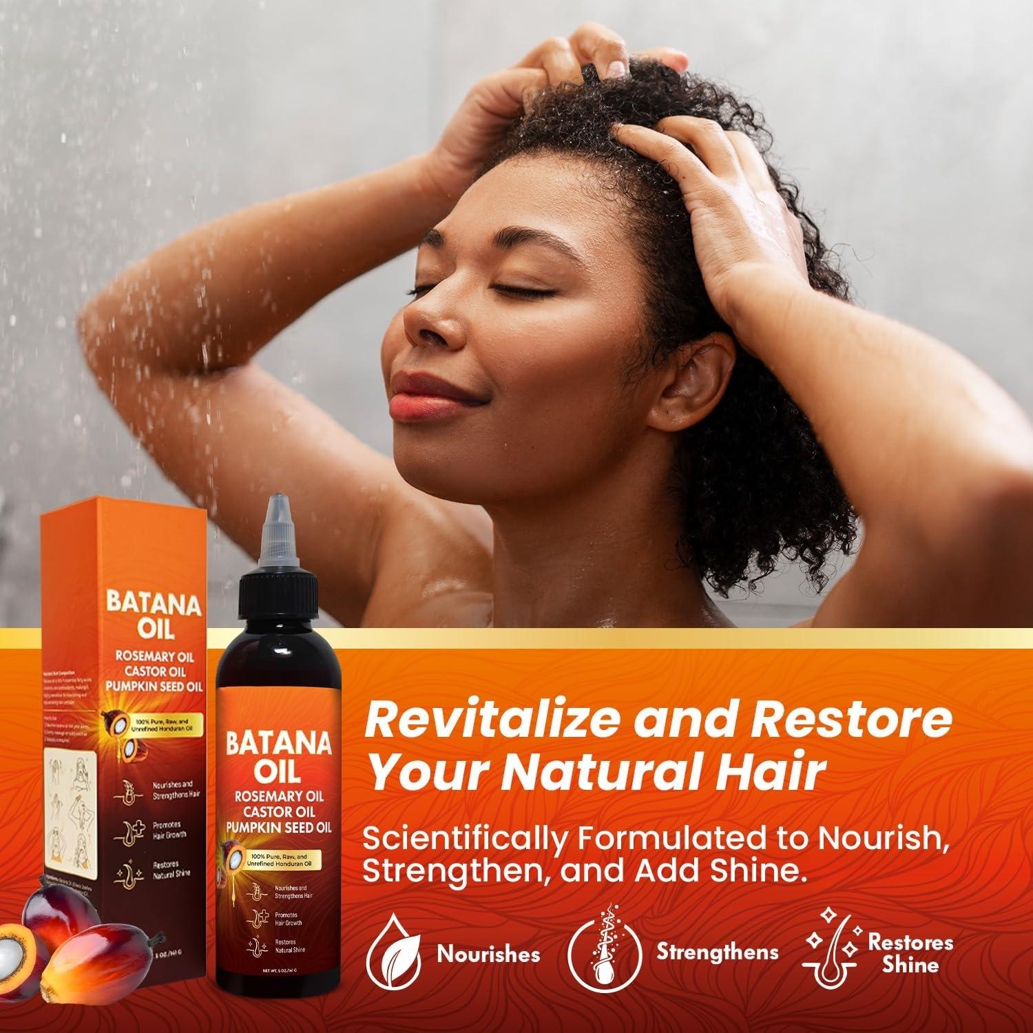 Hair Care Strengthens Moisturizes Raw Batana Oil Advanced Miracle Essential Batan Oil for Hair Growth Pumpkin Seed Oil