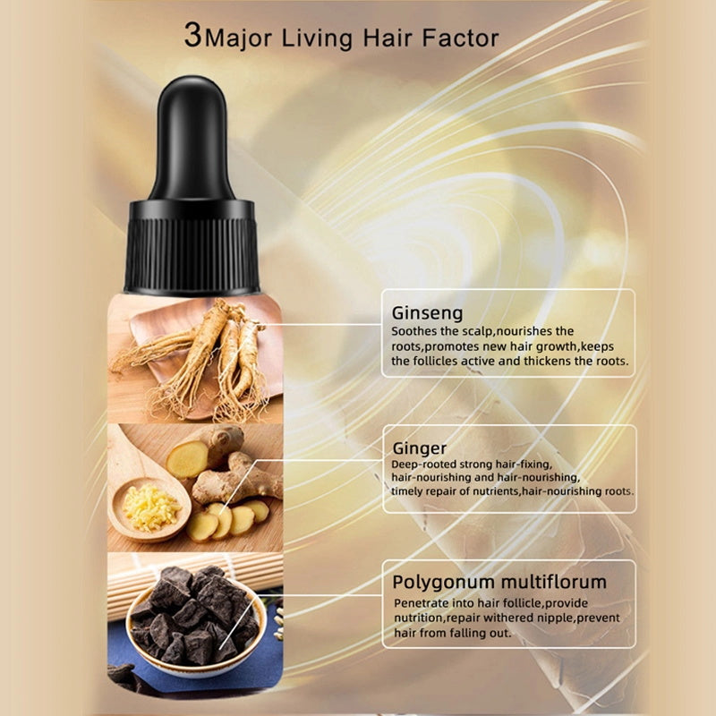 High Quality Home Use 100% Pure Moisturizing Ginger Nourishing Repairing Private Label Fast Hair Growth Oil Serum
