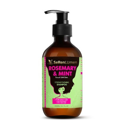 Rosemary Mint Strengthening Shampoo with Biotin, Hair Growth Shampoo for Thinning Hair & Hair Loss, Sulfate Free Oil Control Scalp Cleanser for Men Women
