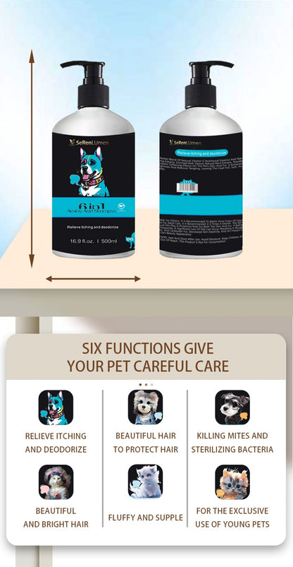 Pet shampoo for cats and dogs, universal deodorant, long-lasting fragrance, pet shampoo for softening and protecting fur.