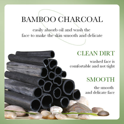 Activated Bamboo Charcoal Foam Cleanser, Deep Cleansing Detox Face Wash, Oil Balancing, Minimize Pores, Daily Skincare for Men & Women