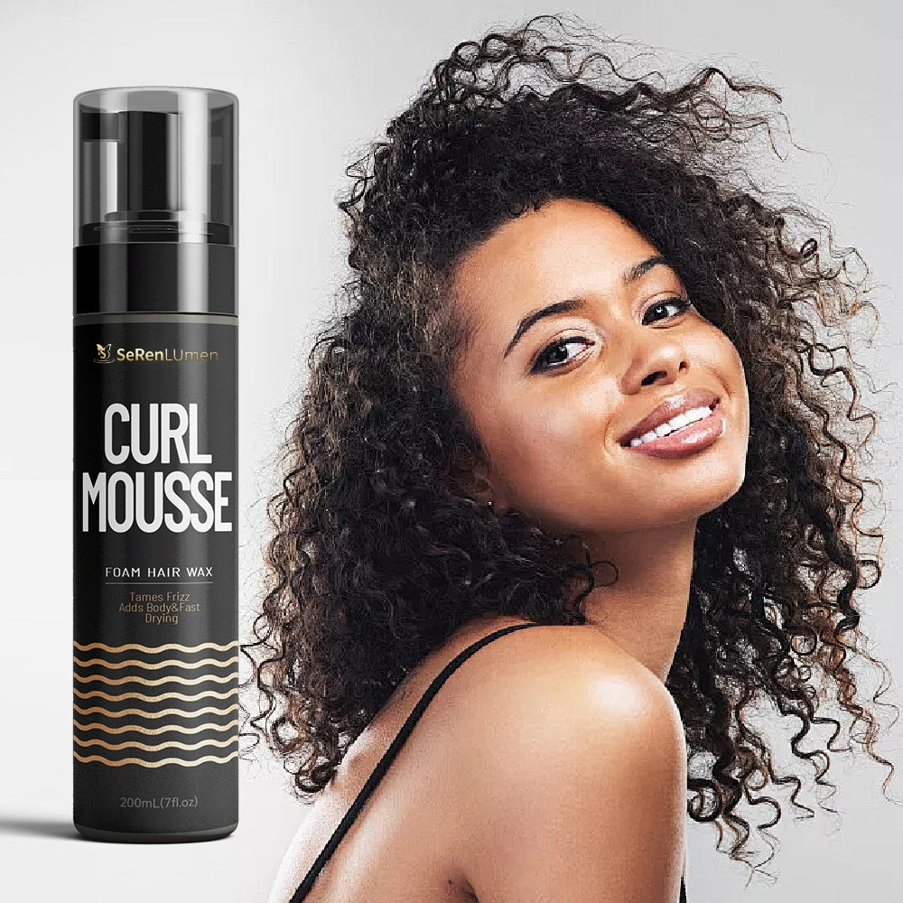 Bubble Hair Mousse for Permed Hair – Anti-Frizz, Volumizing, Braid-Ready Styling Foam with Moisturizing Hold