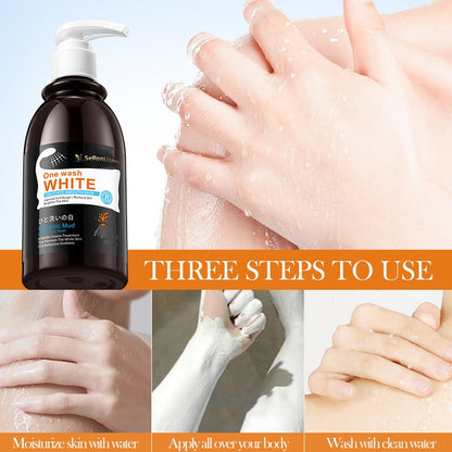Premium Volcanic Mud Body Wash, Deep Pore Cleanser, Gentle Exfoliation, Skin Brightening & Moisturizing, Spa Quality at Home