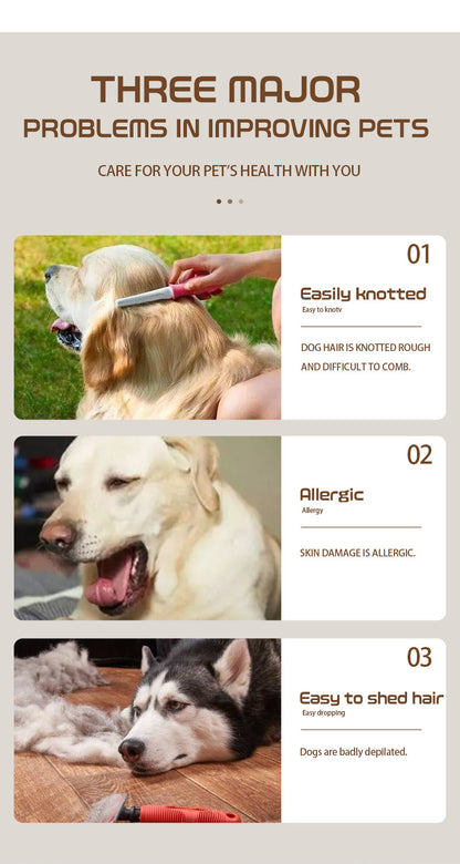 Pet shampoo for cats and dogs, universal deodorant, long-lasting fragrance, pet shampoo for softening and protecting fur.