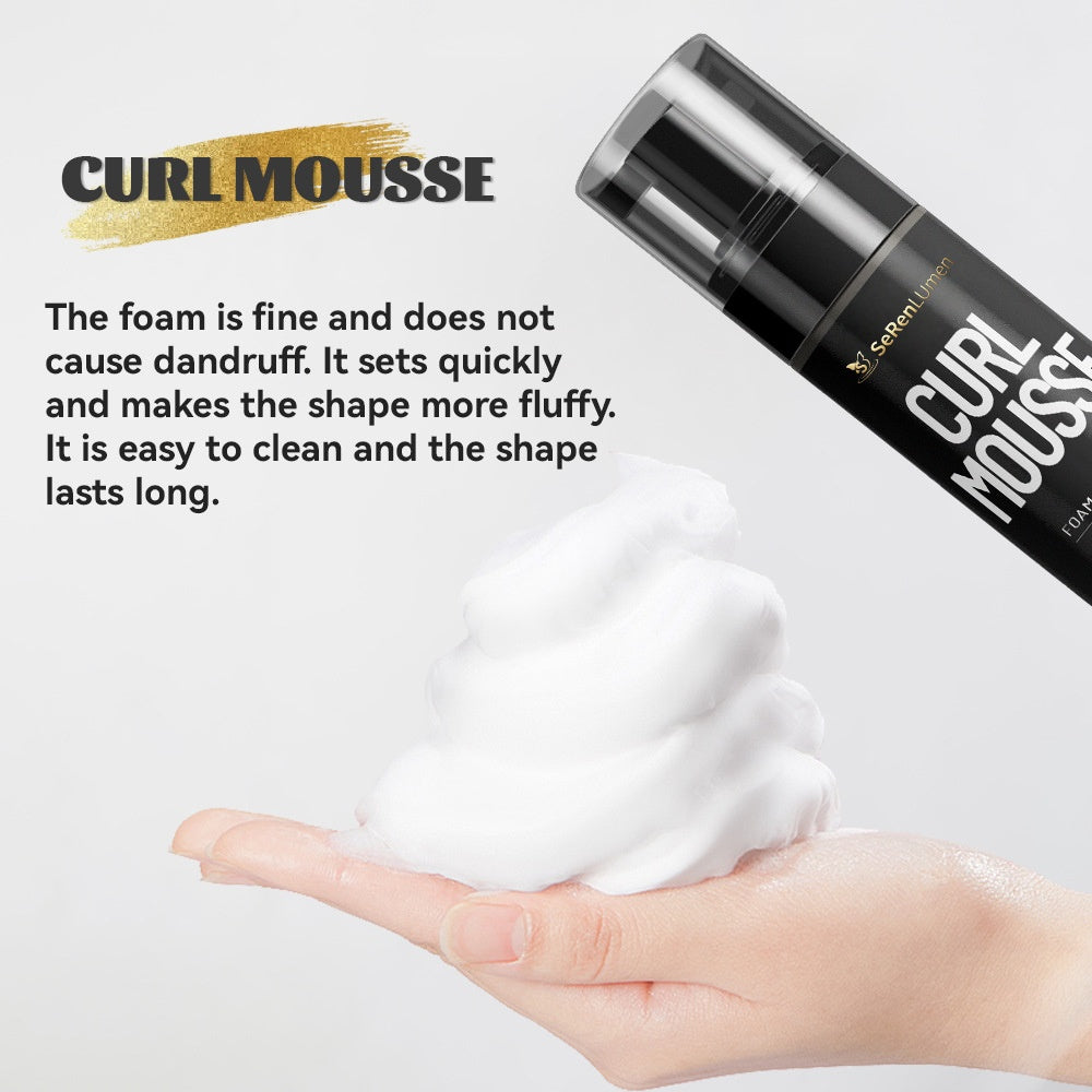 Bubble Hair Mousse for Permed Hair – Anti-Frizz, Volumizing, Braid-Ready Styling Foam with Moisturizing Hold