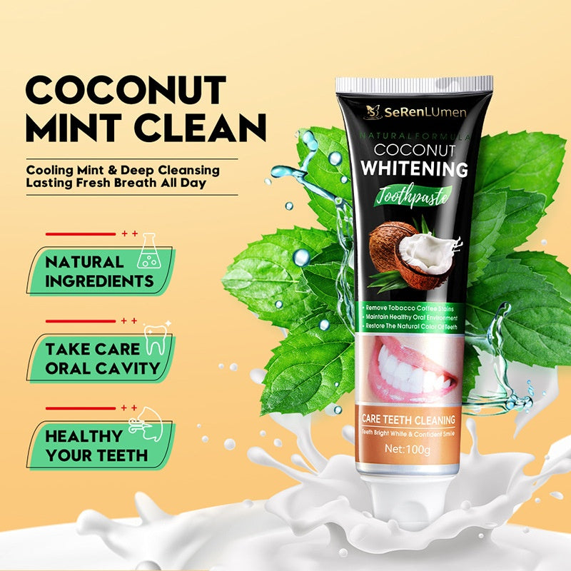 Whitening Toothpaste, Deep Stain Removal, Long Lasting Fresh Breath, Anti-Plaque & Cavity Protection, Cool Mint Flavor for Daily Oral Care