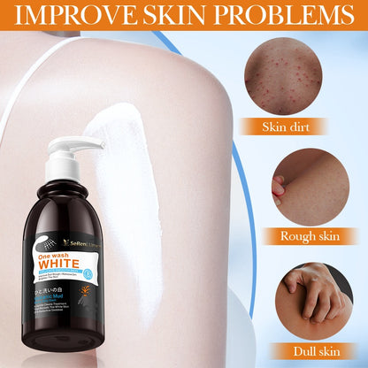 Premium Volcanic Mud Body Wash, Deep Pore Cleanser, Gentle Exfoliation, Skin Brightening & Moisturizing, Spa Quality at Home